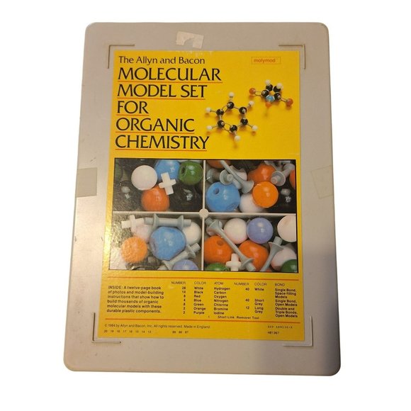 Molecular Model Set For Organic Chemistry Molymod Allyn Bacon 80s School Study - Picture 1 of 7